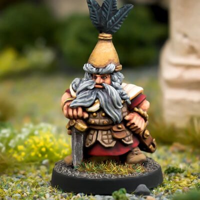 Beardfolk Dwarven Captain 28mm white metal miniature northumbrian tin soldier